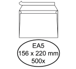 Envelop Hermes bank EA5 156x220mm zelfklevend wit doos à 500 stuks