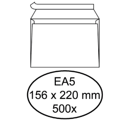 Enveloppe Hermes EA5 156x220mm autocollante blanc 500 pièces