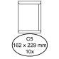 Envelop Hermes akte C5 162x229mm zelfklevend wit pak à 10 stuks