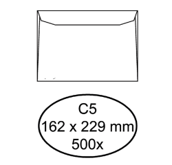 Enveloppe bancaire Hermes C5 162x229mm gommée blanc 500 pièces