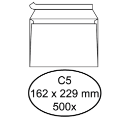 Enveloppe bancaire Hermes C5 162x229mm AC blanc 500 pièces
