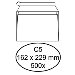 Enveloppe bancaire Hermes C5 162x229mm AC blanc 500 pièces