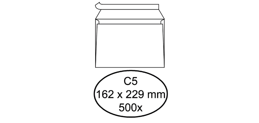 Enveloppe bancaire Hermes C5 162x229mm AC blanc 500 pièces
