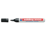 edding 3000 chisel marker 1.5-3mm black blister pack of 4 pcs