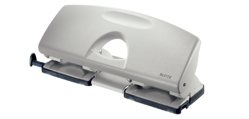 Perforateur Leitz métal 4 trous 25 feuilles gris