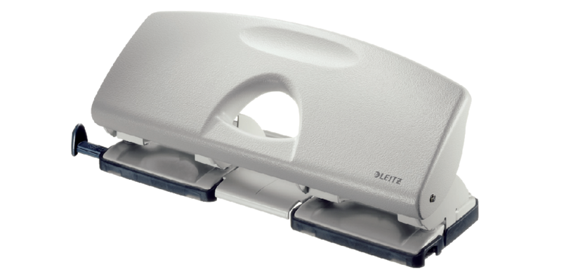 Perforator Leitz  metaal 4 gaats 25 vel grijs