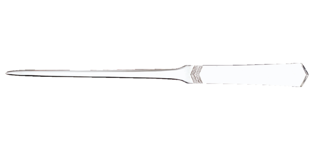 Ouvre-lettres MAULslim plat inox lame étroite de 245mm blister 1 pièce