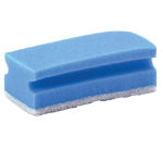 Eponge à récurer Cleaninq avec prise 140x70x42mm bleu/blanc 5 pièces