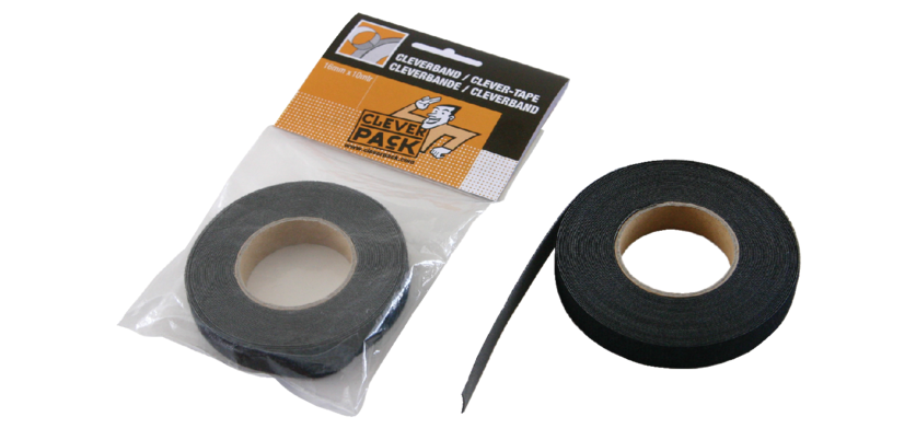CleverPack self-gripping tape 2-in-1 cable ties black