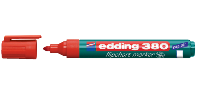 edding 380 chisel tip marker for easel 1.5-3mm red