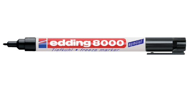 Marqueur pour Surgelés edding 8000 ogive 1mm noir