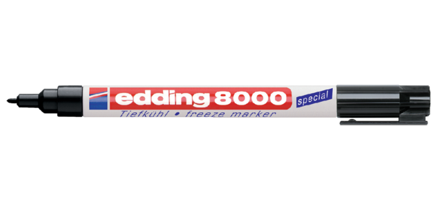 Marqueur pour Surgelés edding 8000 ogive 1mm noir
