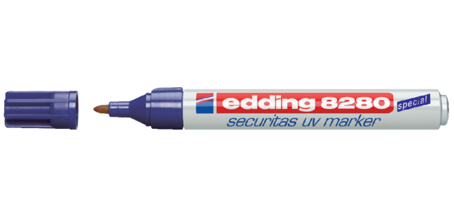 Viltstift edding 8280 onzichtbaar rond 1.5-3mm UV blister à 1 stuk