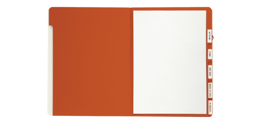 Trieur Djois A4 personnalisable 6 onglets rouge