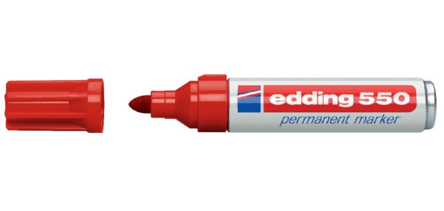 Viltstift edding 550 rond 3-4mm rood