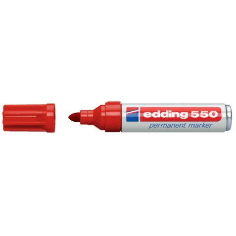 Viltstift edding 550 rond 3-4mm rood