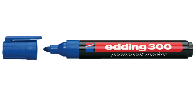 Marqueur edding 300 ogive 1,5-3mm bleu