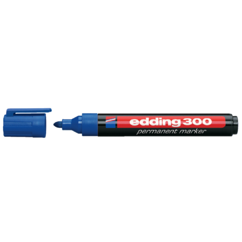 Marqueur edding 300 ogive 1,5-3mm bleu