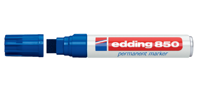 Edding 850 Chisel Tip 5-16mm Blue Marker