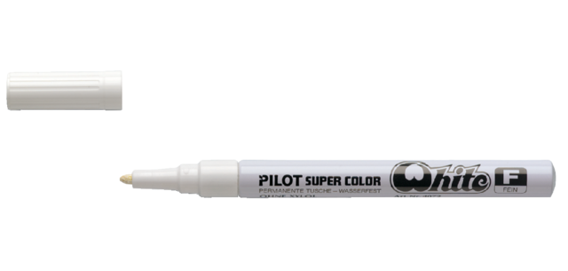 Viltstift PILOT Super Color lakmarker fijn wit