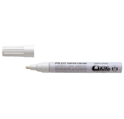 Marqueur PILOT Super Color laqué ogive Medium blanc