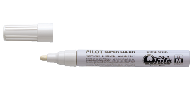 Marqueur PILOT Super Color laqué ogive Medium blanc
