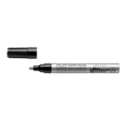 Viltstift PILOT Super Color lakmarker medium zilver