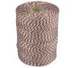 Ficelle Muller coton 180m rouge/blanc