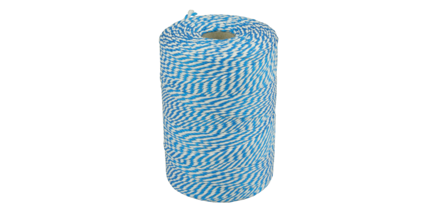 Touw Muller katoen 50 gram 45 meter blauw/wit