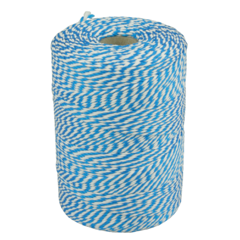 Ficelle Muller coton 50g 45m bleu/blanc