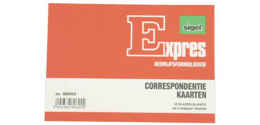 Carte de correspondance Sigel Expres A6 carton ivoire 50 pièces