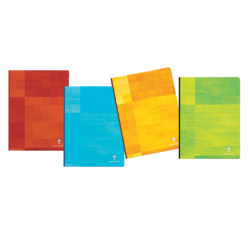 Carnet brochure dos toilé A5 192 pages ligné - Assortis