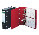 Classeur Elba Rado Plast 75mm bancaire 2 mécanismes PVC noir