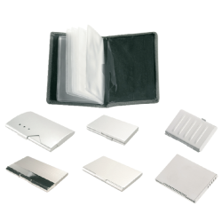 Visitekaartenhouder duo aluminium