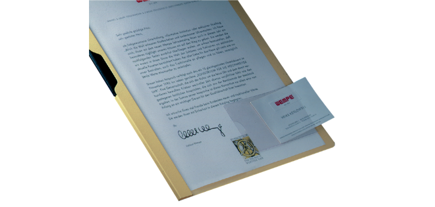 Tasche 9 x 5,7 cm Durable Pocketfix - Packung mit 10 Taschen.