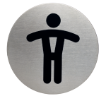 Durable Pictogram 4905 Men's Restroom Round 83mm