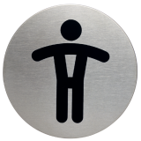 Pictogramme Durable 4905 toilettes hommes rond 83mm