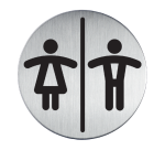 Pictogramme Durable 4920 Toilettes femmes/hommes rond 83mm