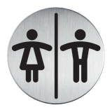 Pictogramme Durable 4920 toilettes femmes/hommes rond 83mm