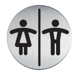 Pictogramme Durable 4920 Toilettes femmes/hommes rond 83mm