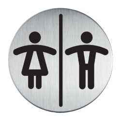 Pictogramme Durable 4920 toilettes femmes/hommes rond 83mm