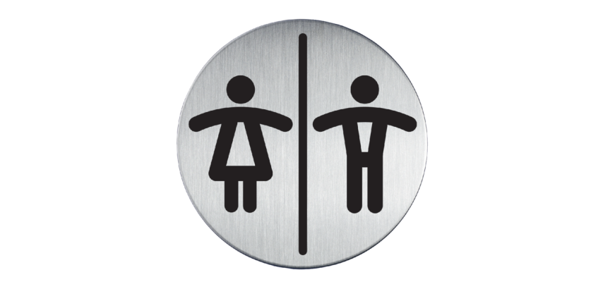 Durable Pictogram 4920 Women/Men Toilets round 83mm