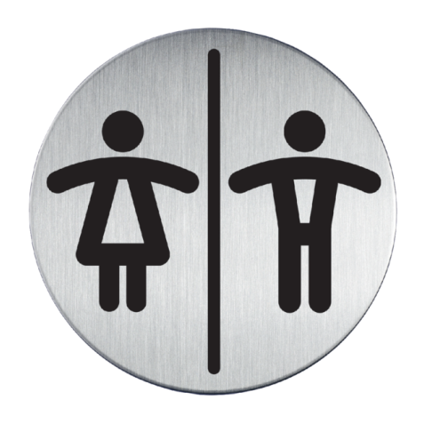 Pictogramme Durable 4920 toilettes femmes/hommes rond 83mm