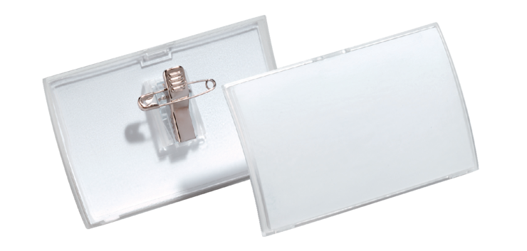 Durable 8214 Click Fold Badge with Combo Clip 54x90mm