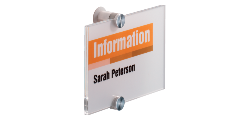 Plaque de porte Durable Crystal Sign 4821 148x105mm