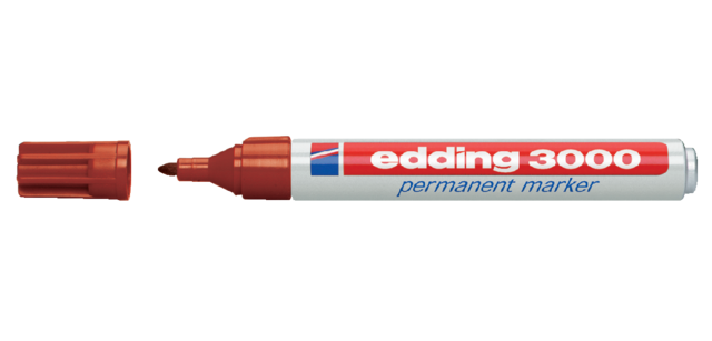 edding 3000 marker chisel 1.5-3mm brown