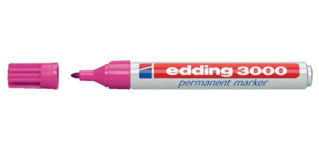 edding 3000 chisel tip marker 1.5-3mm pink