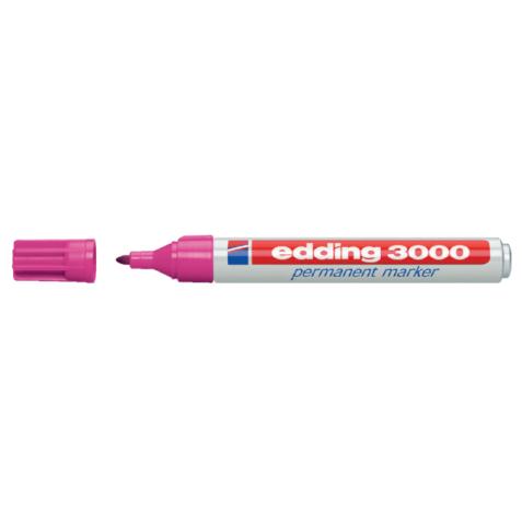 Marqueur edding 3000 Pointe ogive 1,5-3mm rose