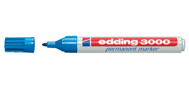 Viltstift edding 3000 rond 1.5-3mm lichtblauw