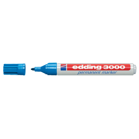 Marqueur edding 3000 Pointe ogive 1,5-3mm bleu ciel